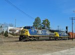 CSX 7779 & 7385 lead a train westbound